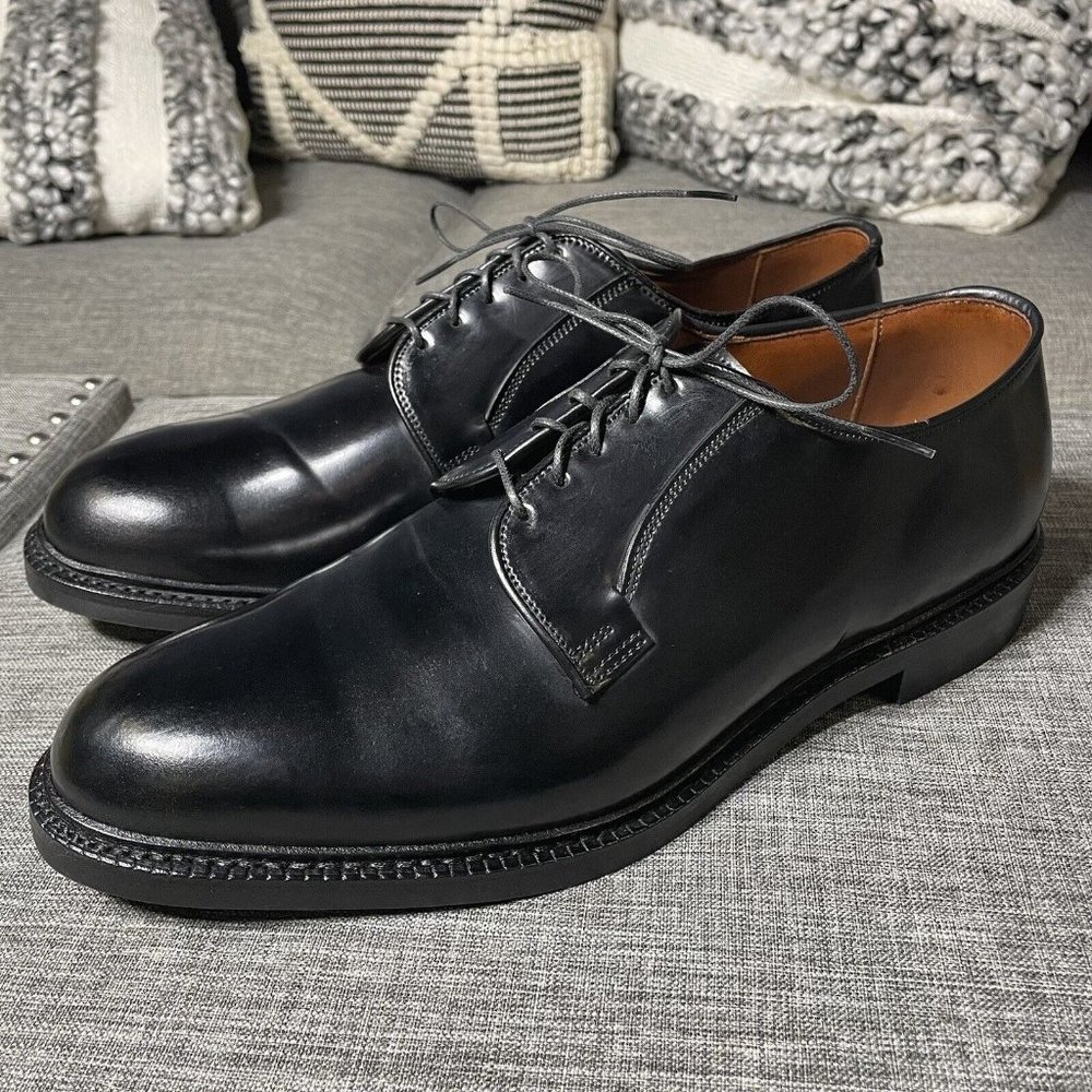 Allen Edmonds NIB LEEDS Shell Cordovan 9501 Black Men's Shoes  13 E NEW DAINITE